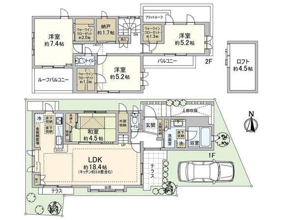 ファインコート氷川台西 間取図(平面図) ファインコート氷川台西 間取図(平面図)