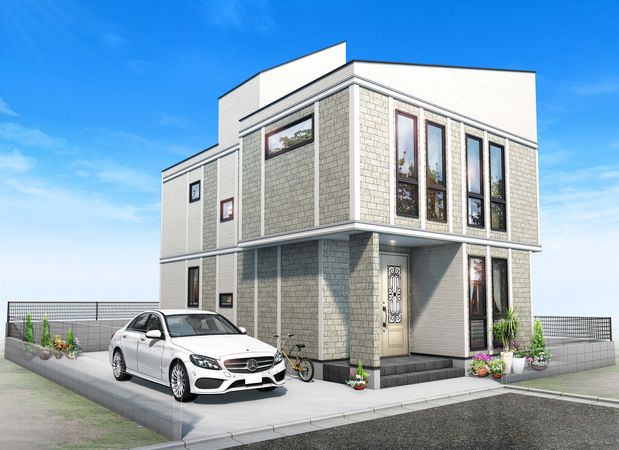 練馬区高松1丁目 新築戸建 外観パース図 練馬区高松1丁目 新築戸建 外観パース図