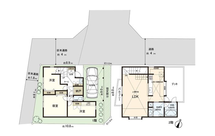 練馬区早宮1丁目 戸建 間取図(平面図)