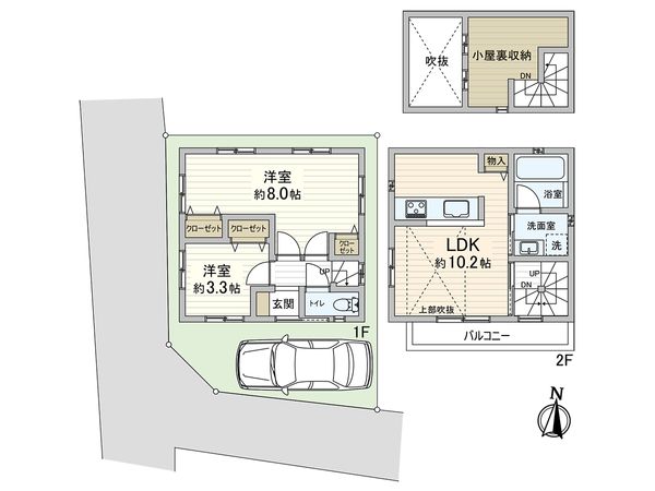 練馬区高松4丁目 新築戸建 間取図(平面図) 練馬区高松4丁目 新築戸建 間取図(平面図)