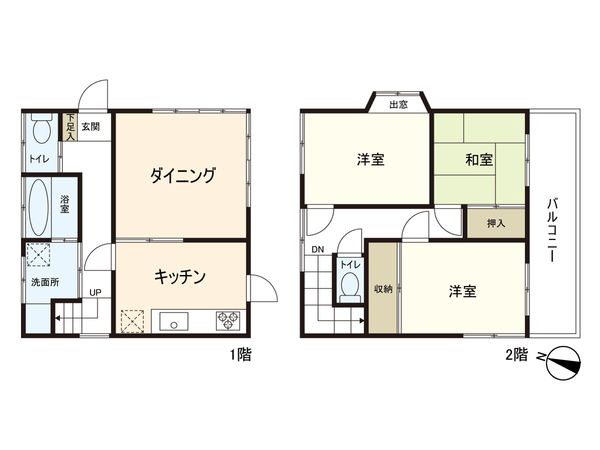 練馬区向山4丁目 戸建(再建築不可) 間取図(平面図)