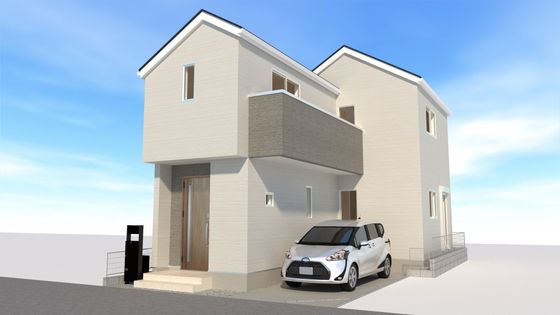 練馬区平和台3丁目新築戸建 3号棟 外観パース図