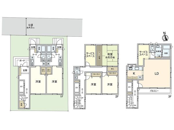 練馬区練馬1丁目 戸建 間取図(平面図) 間取図(平面図)