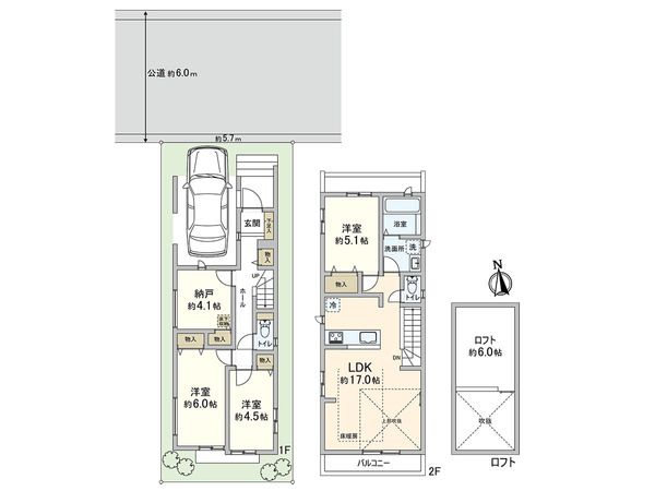 練馬区中村南1丁目 新築戸建 間取図(平面図)