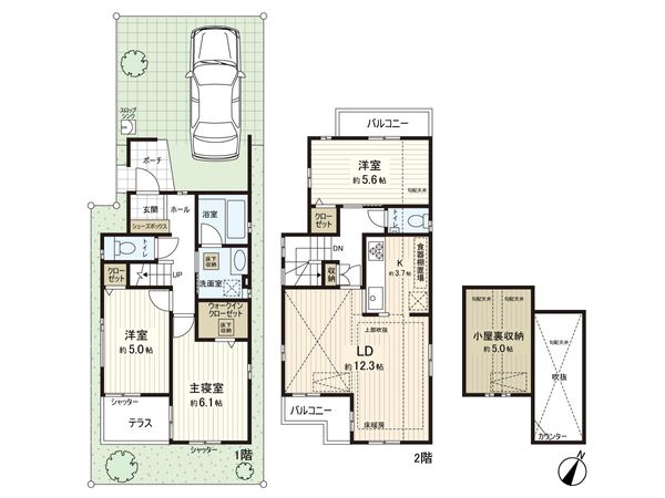練馬区向山4丁目 細田工務店旧分譲戸建 間取図(平面図) 練馬区向山4丁目 細田工務店旧分譲戸建 間取図(平面図)