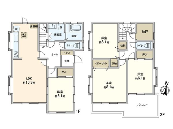 練馬区高松3丁目 戸建 間取図(平面図) 練馬区高松3丁目 戸建 間取図(平面図)