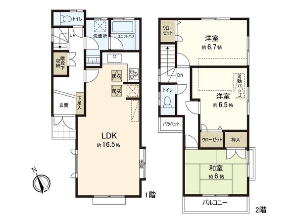 練馬区大泉町3丁目戸建 間取図(平面図)