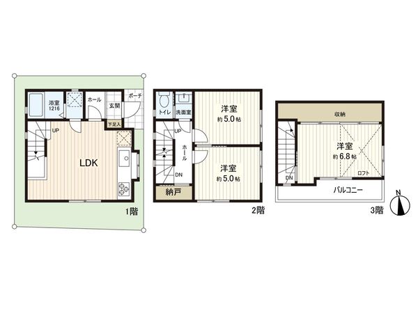 練馬区練馬1丁目 戸建 間取図(平面図) 練馬区練馬1丁目 戸建 間取図(平面図)