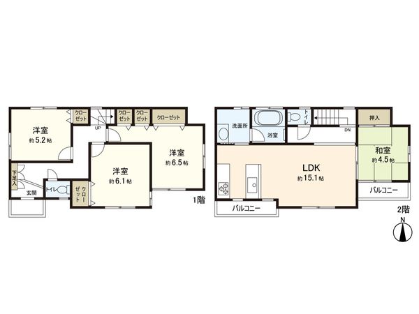 練馬区高松2丁目 戸建 間取図(平面図) 練馬区高松2丁目 戸建 間取図(平面図)