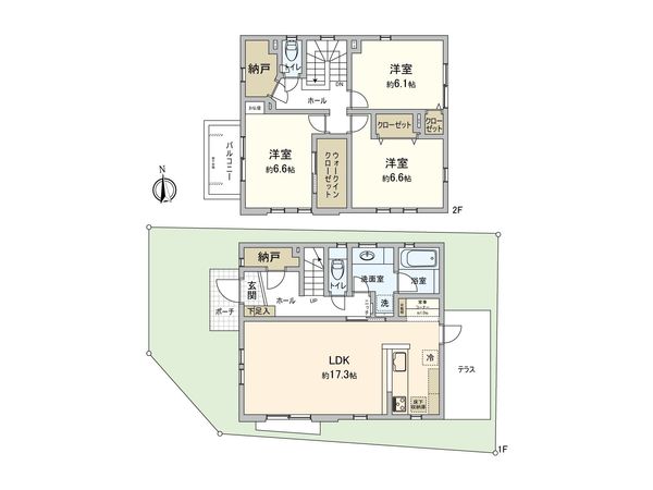 府中市宮西町3丁目 戸建 間取図(平面図) 府中市宮西町3丁目 戸建 間取図(平面図)