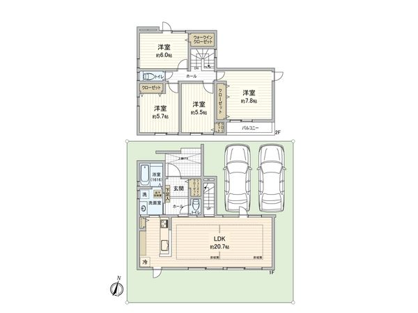 練馬区早宮3丁目 新築戸建 間取図(平面図)