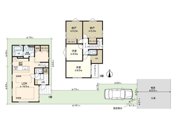 練馬区早宮4丁目 新築戸建 1号棟 間取図(平面図) 練馬区早宮4丁目 新築戸建 1号棟 間取図(平面図)