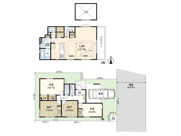 練馬区早宮4丁目 新築戸建 4号棟 間取図(平面図) 練馬区早宮4丁目 新築戸建 4号棟 間取図(平面図)