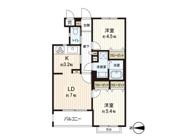 ライオンズマンション鷺ノ宮第2 間取図(平面図) ライオンズマンション鷺ノ宮第2 間取図(平面図)