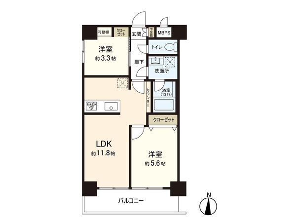 ライオンズマンション桜台駅前 間取図(平面図) 間取図(平面図)