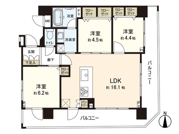プリムローズ桜台駅前 間取図(平面図) プリムローズ桜台駅前 間取図(平面図)