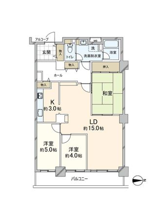 光が丘パークタウンいちょう通り東第三団地 1号棟 間取図(平面図)