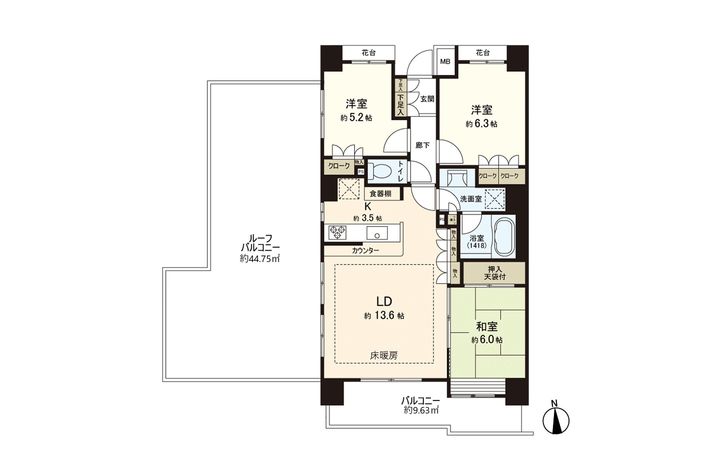 パークホームズ中村橋セントラルプレイス 間取図(平面図) パークホームズ中村橋セントラルプレイス 間取図(平面図)