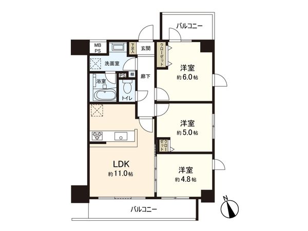 藤和シティスクエア練馬 間取図(平面図)