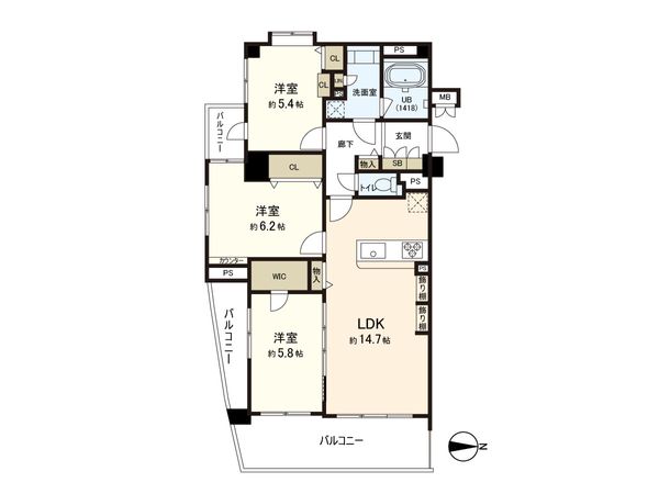 ウィングストリーム氷川台コート 間取図(平面図) 間取図(平面図)