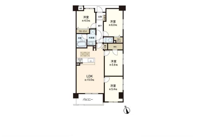 イトーピア豊島園パルテール 間取図(平面図) イトーピア豊島園パルテール 間取図(平面図)