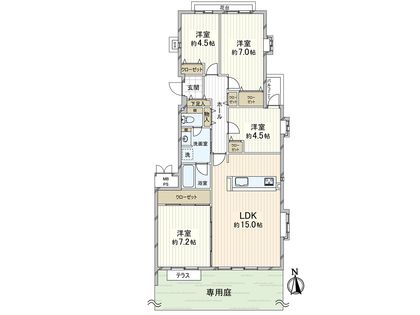 光が丘パークタウン春の風公園街 間取図(平面図)
