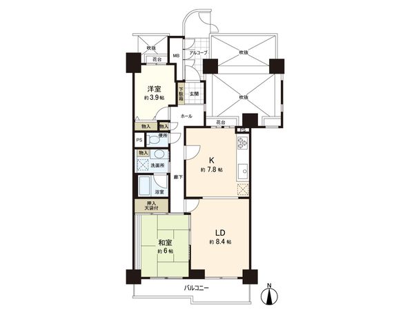 パークシティ光が丘 6号棟 間取図(平面図) パークシティ光が丘 6号棟 間取図(平面図)