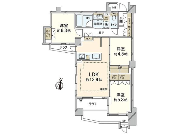 ジオ・イニシア練馬春日町 間取図(平面図)