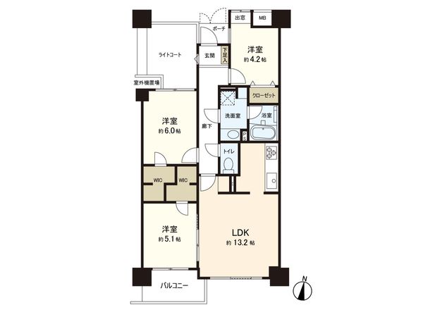 ヴィルヌーブ豊島園 間取図(平面図) 間取図(平面図)
