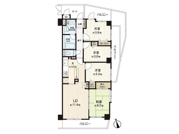 コスモ新桜台 間取図(平面図) コスモ新桜台 間取図(平面図)