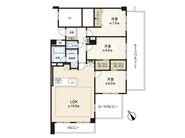 エクセルシオール新桜台 間取図(平面図) エクセルシオール新桜台 間取図(平面図)