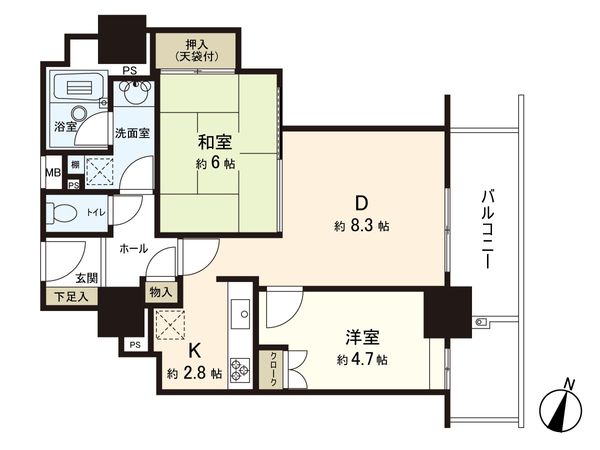 エリム春日町パークタワー 間取図(平面図) 間取図(平面図)