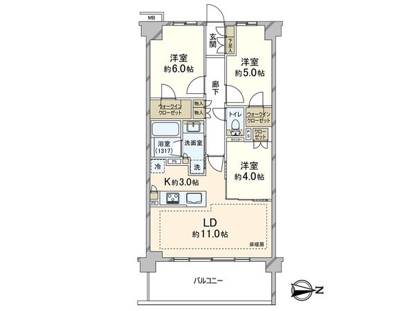 レーベン練馬春日町GRAN WARD TERRACE 間取図(平面図) 間取図(平面図)