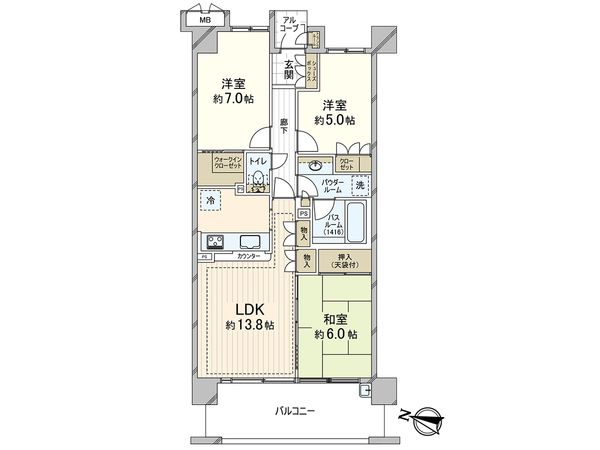ルネアクアパークス・ビューフロント 間取図(平面図)