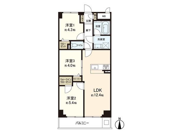 第5桜台ファミリーマンション 間取図(平面図)