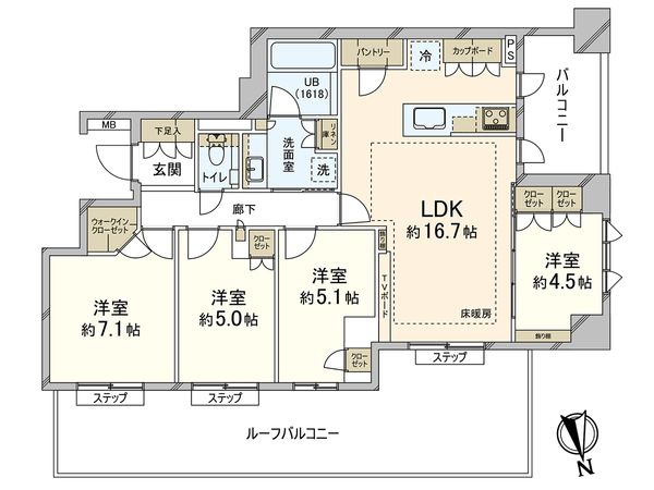 プラウド上鷺宮 間取図(平面図)