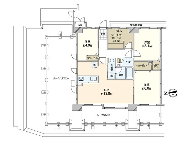 ナイスアーバン久米川 間取図(平面図)