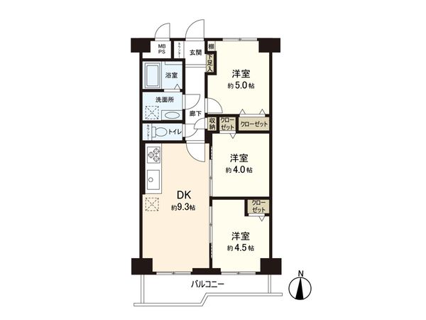 江古田パークマンションA棟 間取図(平面図) 江古田パークマンションA棟 間取図(平面図)