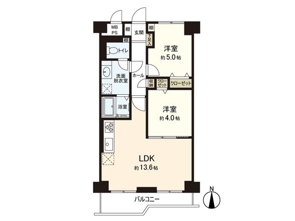 江古田パークマンションA棟 間取図(平面図)