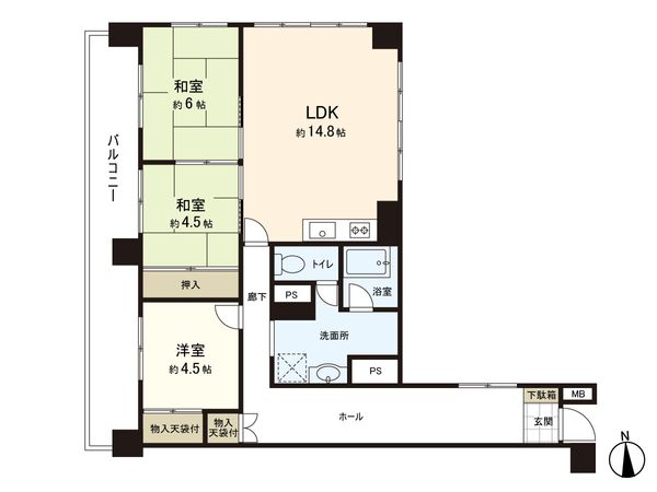 野方丸山ハイツ 間取図(平面図) 野方丸山ハイツ 間取図(平面図)