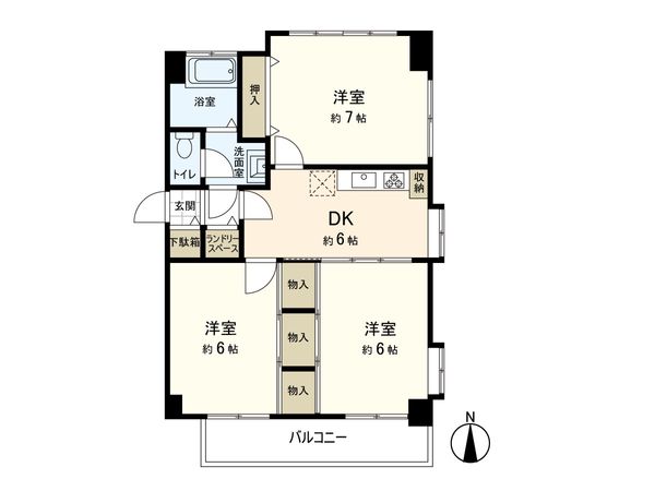 豊玉セブンマンション 間取図(平面図) 豊玉セブンマンション 間取図(平面図)
