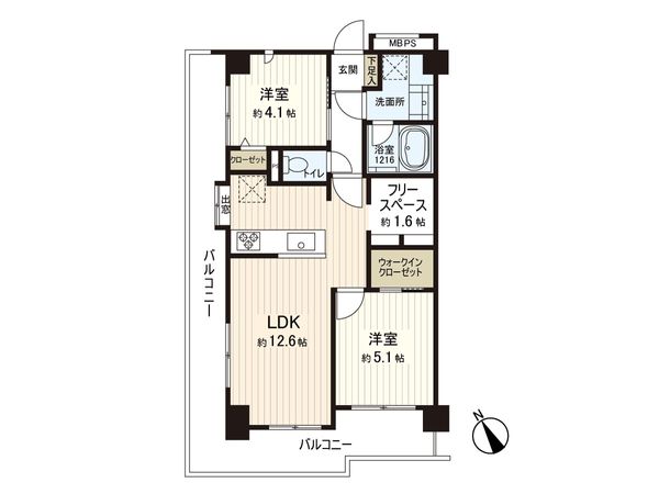 キャニオン101 間取図(平面図) キャニオン101 間取図(平面図)