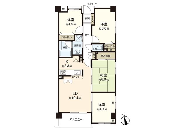 イトーピア豊島園パルテール 間取図(平面図) イトーピア豊島園パルテール 間取図(平面図)
