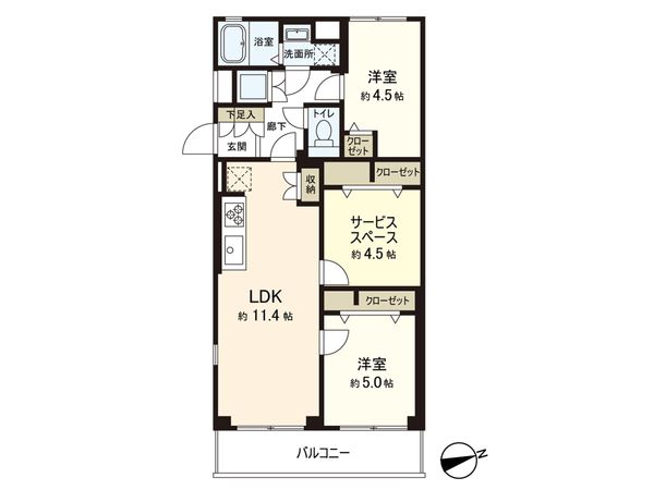 都立家政シティハウス 間取図(平面図) 間取図(平面図)