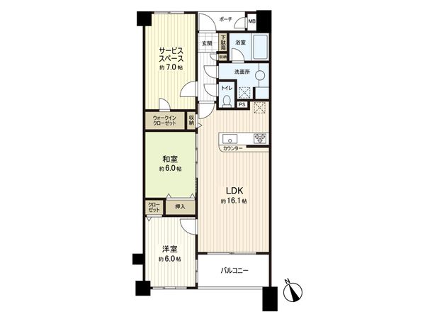 グランシティ練馬春日町Ⅱ 間取図(平面図) 間取図(平面図)