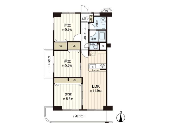 桜台パインクレスト 間取図(平面図) 間取図(平面図)