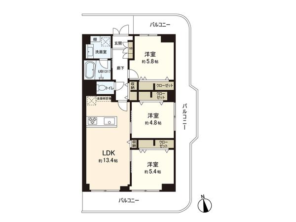 恒陽鷺宮マンション 間取図(平面図) 間取図(平面図)