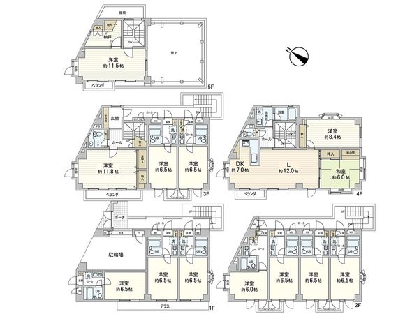 ブランネージュ 間取図(平面図) ブランネージュ 間取図(平面図)
