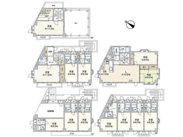ブランネージュ 間取図(平面図) ブランネージュ 間取図(平面図)