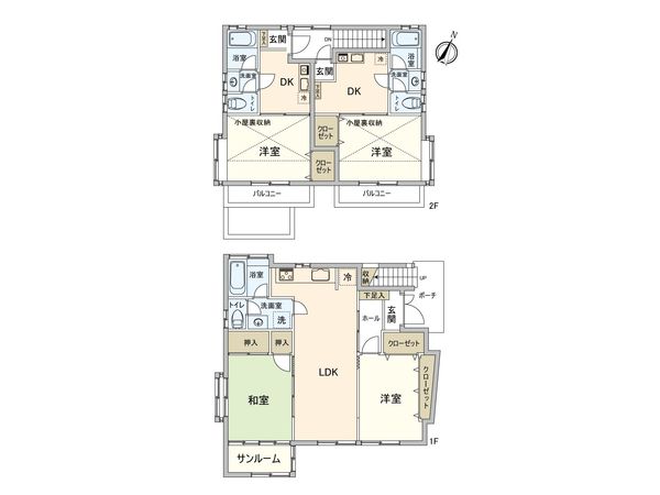 豊島区千早3丁目 2棟一括アパート 間取図(平面図) 豊島区千早3丁目 2棟一括アパート 間取図(平面図)